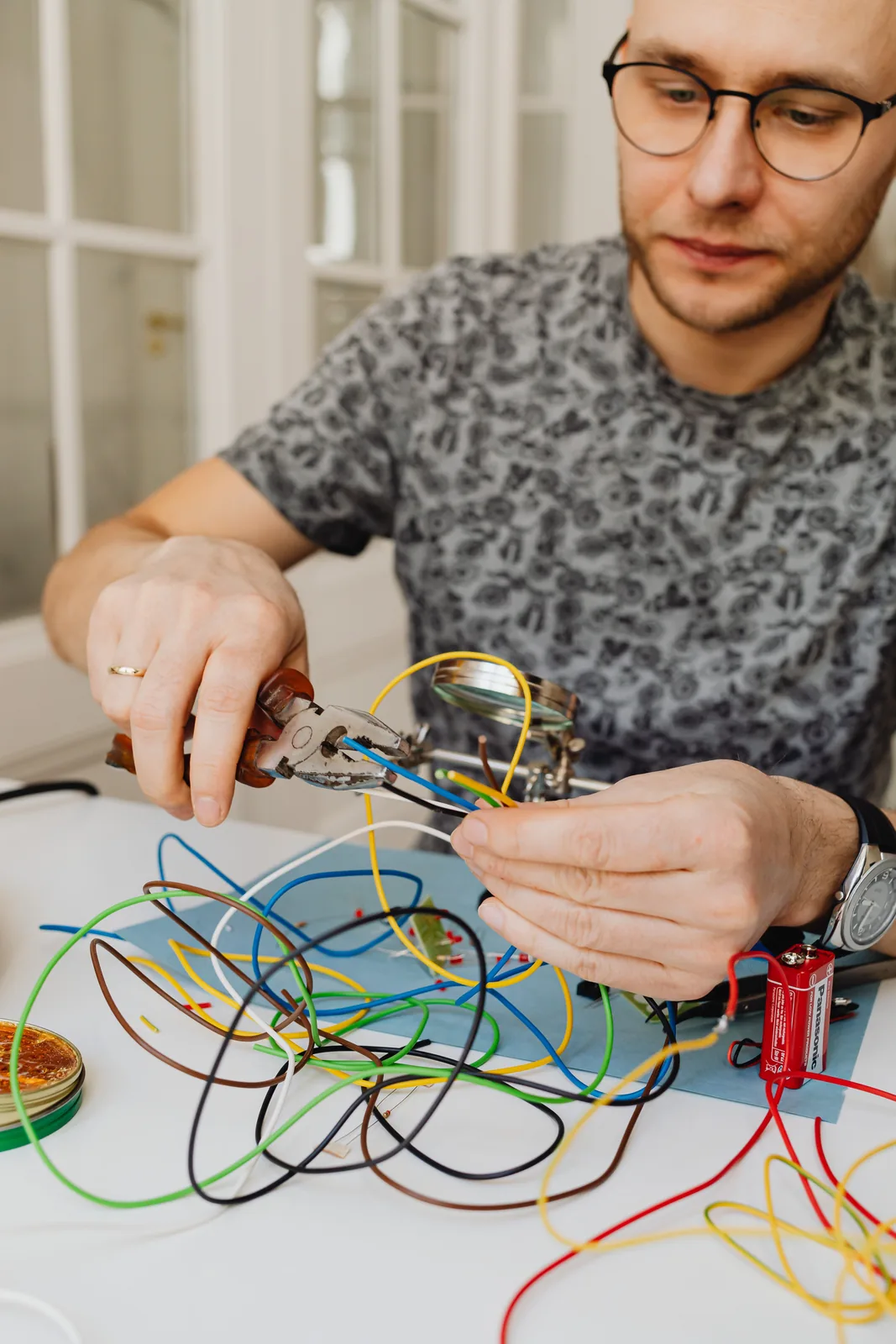 Preparing conductors at the bench, for commercial electrical in Toronto